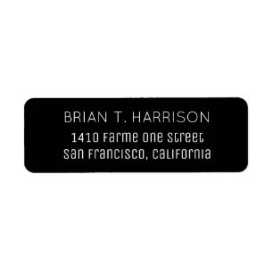 Étiquette un noir simple