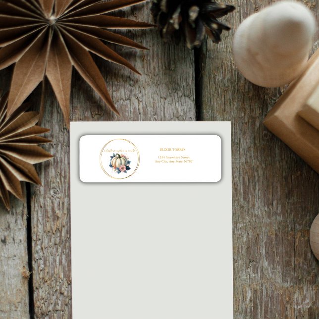 Étiquette Un Petit Citrouille Automne Automne Automne Baby s (Créateur téléchargé)