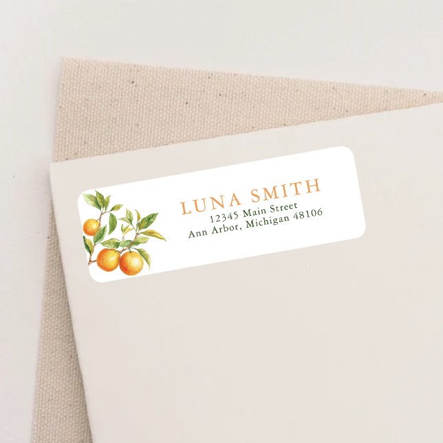 Étiquette Un Petit Cutie Est En Chemin Orange Adresse De Ret (Créateur téléchargé)