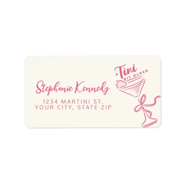 Étiquette Un Tini un peu plus vieux 30e anniversaire de Pink (Devant)