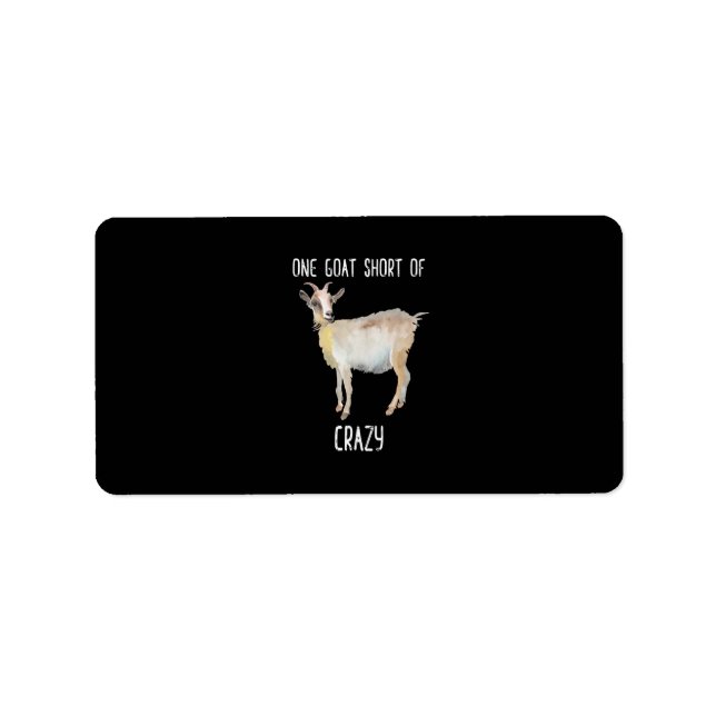 Étiquette Une Chèvre En Dehors De La Chèvre Dingue (Devant)