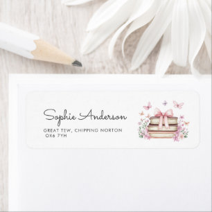 Étiquette Une nouvelle adresse de Baby shower du livre de le