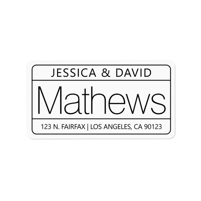 Étiquette Unique & Creative Looking White Black (Devant)