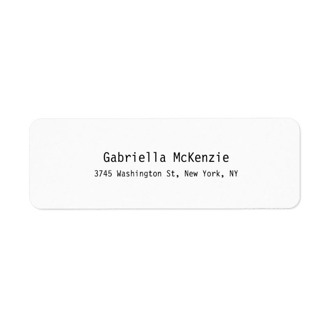 Étiquette Unique Spécial Moderne Élégant Simple Blanc Clair (Devant)