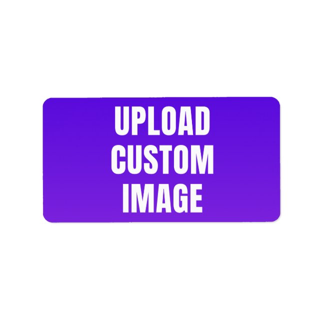 Étiquette Upload Custom Image - Add Your Own To Print On A (Devant)