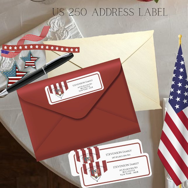 Étiquette US 250 Anniversary We the People Patriotic Address (US 250 Anniversary We the People Patriotic Address Label)