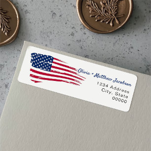 Étiquette USA American Flag Military Retirement Party