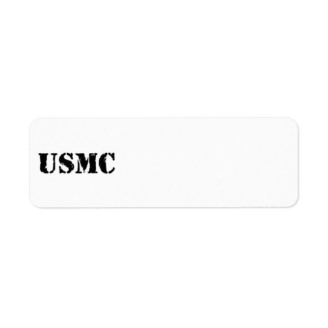 Étiquette USMC [texte du gabarit] (Devant)