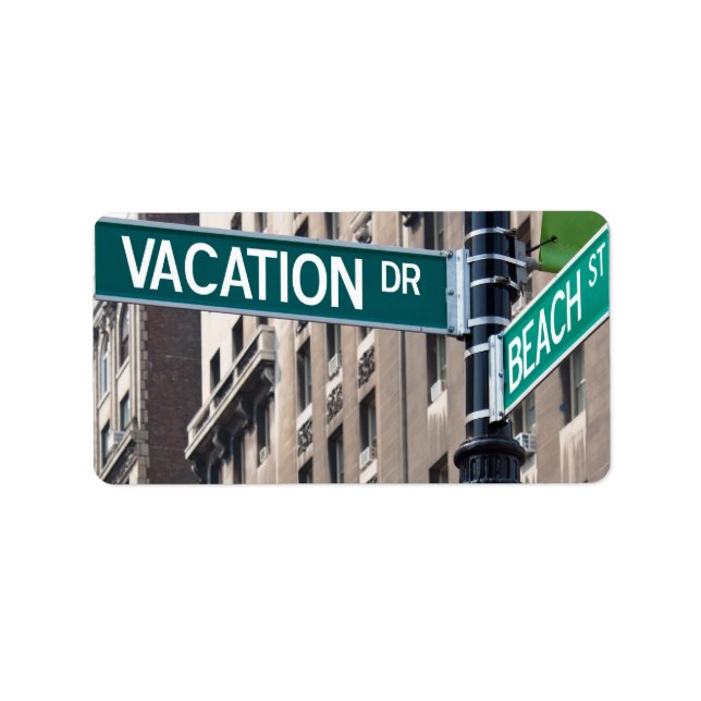 Étiquette Vacances d'été Beach Signes de rue (Devant)