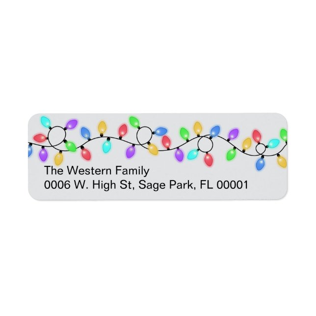 Étiquette Vacances lumineuses (Devant)