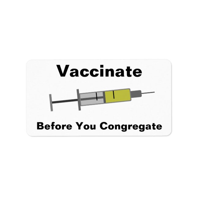 Étiquette Vacciner avant votre congrégation (Devant)