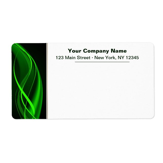 Étiquette Vague verte (Devant)