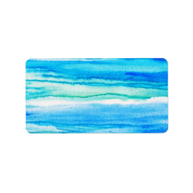 Étiquette Vagues Aqua (Devant)