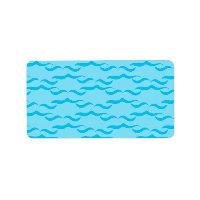 Étiquette Vagues d'eau de mer bleu pastel Océan paisible (Devant)