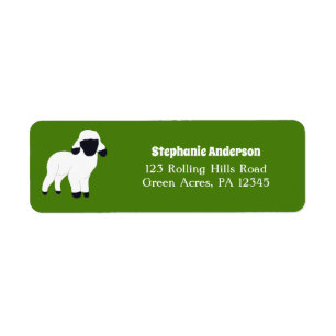 Étiquette Valais Blaccusé Sheep Lamp Adresse de retour