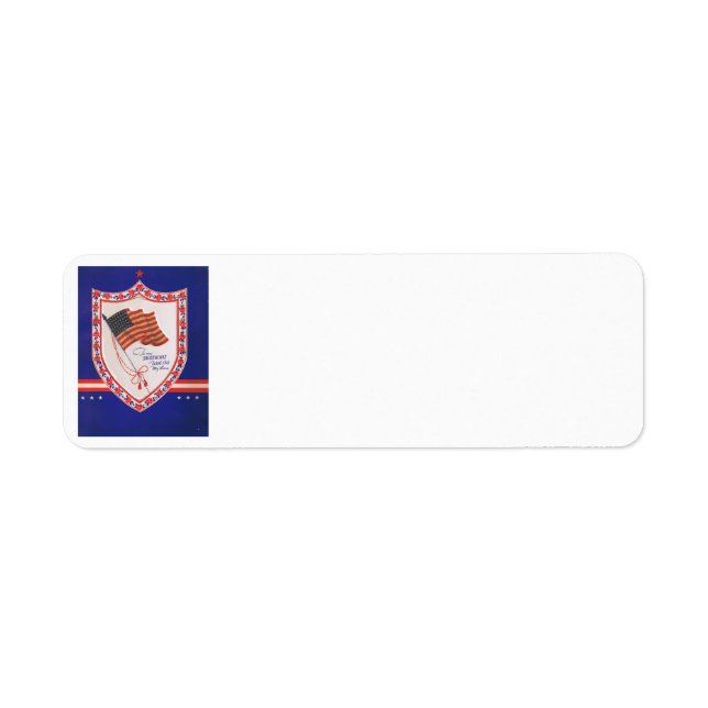 Étiquette Valentine militaire vintage (Devant)