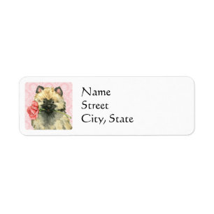 Étiquette Valentine Rose Keeshond
