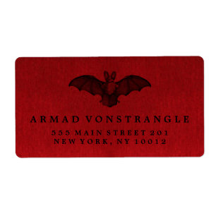 Étiquette Vampire Bat Halloween