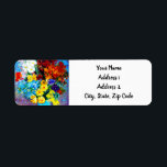Étiquette Van Gogh Flowers in a Blue Vase<br><div class="desc">Return Address Labels featuring Vincent van Gogh’s oil painting Flowers in a Blue Vase (1887). Beautiful flowers of various colors are arranged in a blue vase: red,  purple,  white,  blue,  yellow,  red,  orange. A wonderful gift for fans of Post-Impressionism and Dutch art.</div>