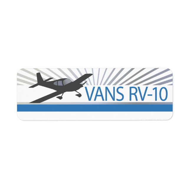 Étiquette Vans RV-10 (Devant)