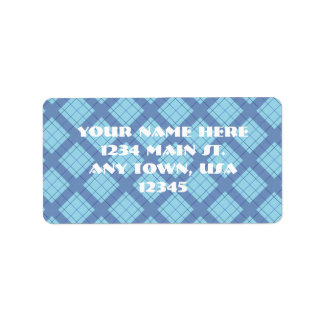 Étiquette Variation bleue Plaid
