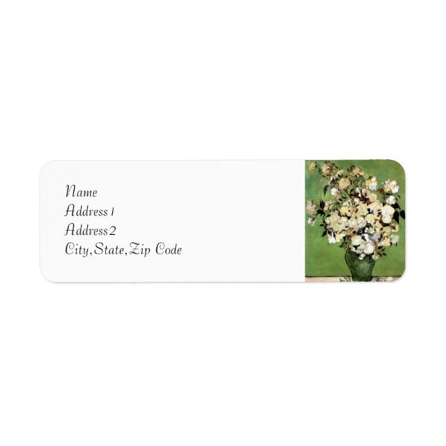 Étiquette Vase de Roses par van Gogh (Devant)