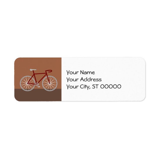 Étiquette Vélo - brun (Devant)