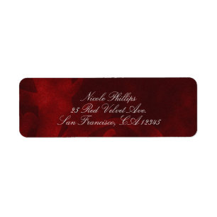 Étiquette Velours Rouge Élégant Vintage Glamour Mariage
