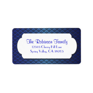 Étiquette Ventilateur bleu avec cadre blanc