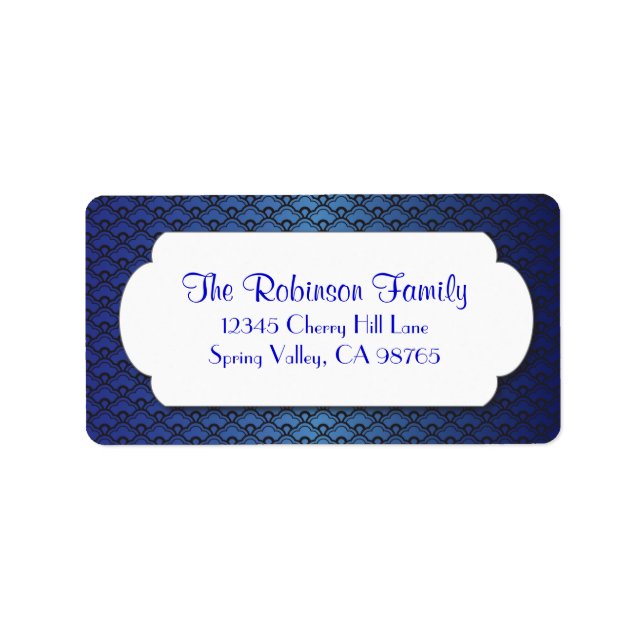 Étiquette Ventilateur bleu avec cadre blanc (Devant)