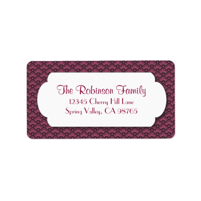 Étiquette Ventilateur rouge avec cadre blanc (Devant)