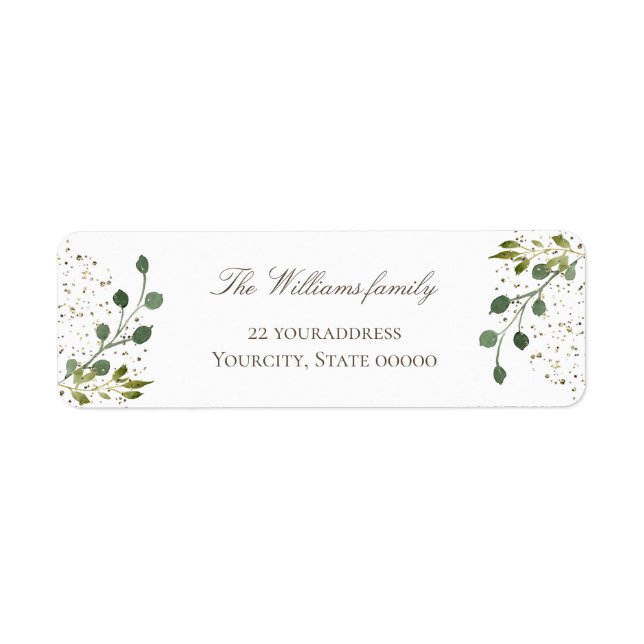 Étiquette verdure (Devant)