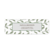 Verdure minimaliste Aquarelle Mariage de feuillage