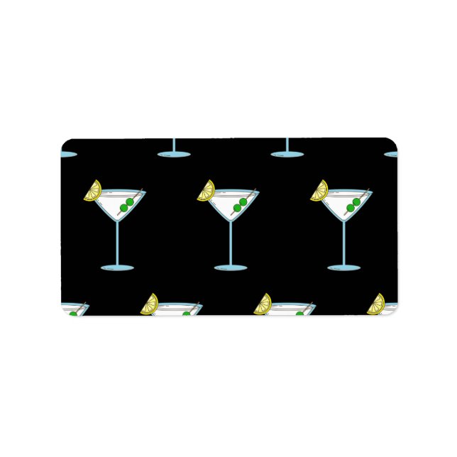 Étiquette Verre à cocktail pour amateurs de Martini Barman A (Devant)
