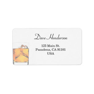 Étiquette Verre écossais moderne