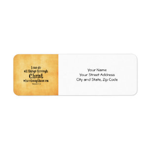 Étiquette Verset biblique : Je peux faire tout par le Christ