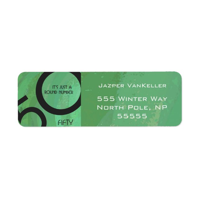 Étiquette Vert 50 Décennie Anniversaire (Devant)