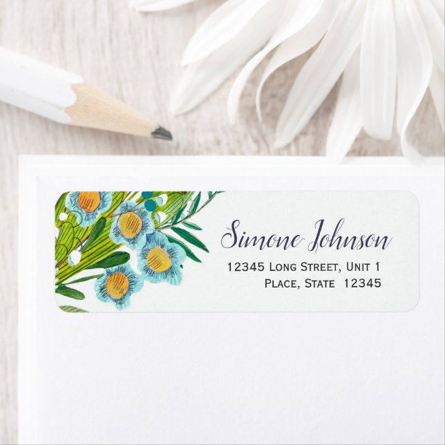 Étiquette Vert botanique Floral | Baby Shower (En situation)