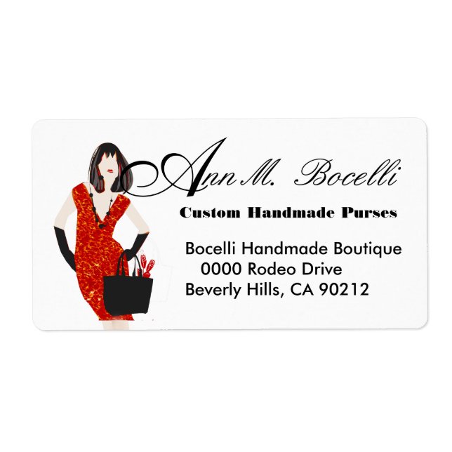 Étiquette Vêtements Empreintes de léopard (Devant)