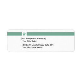 Étiquette Veterinarian Return Address Labels Template