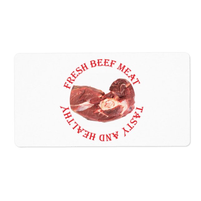 Étiquette Viande de boeuf fraîche (Devant)