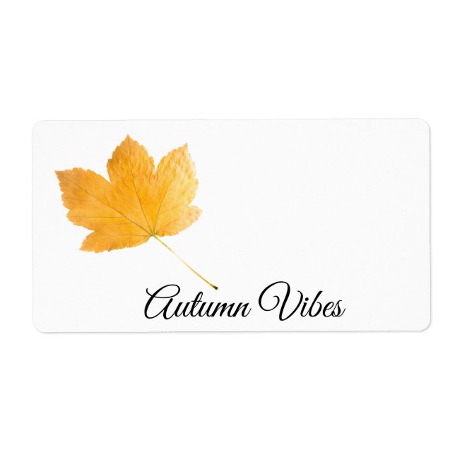 Étiquette Vibes d'automne (Devant)