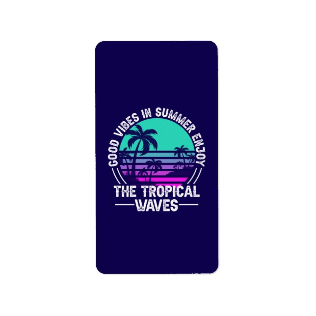 Étiquette Vibes d'été tropicales-82646 (Devant)