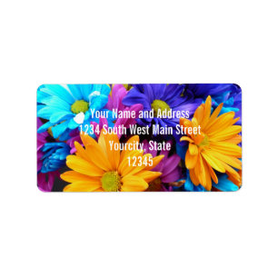 Étiquette Vibrant Gerbera Daisy