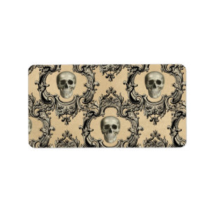 Étiquette Victorian Framework Skulls Goth Skeleton Gothic