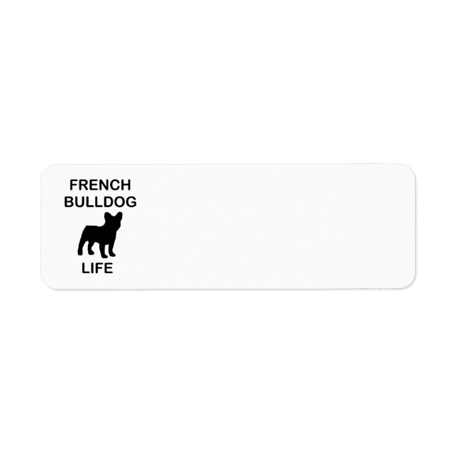 Étiquette vie de bulldog français (Devant)