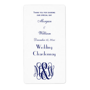 Étiquette Vigne marine Monogramme B&G DO-IT-YOURSELF BG