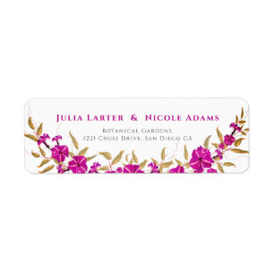 Étiquette Vigne Trompette Fleur Violette Sauvage Jardin Mari
