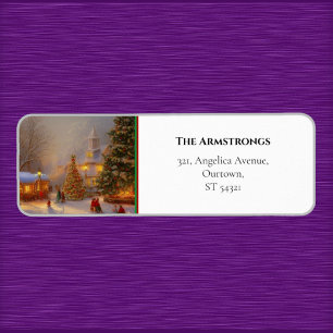 Étiquette Villages pittoresques Arbres de Noël Tchèques