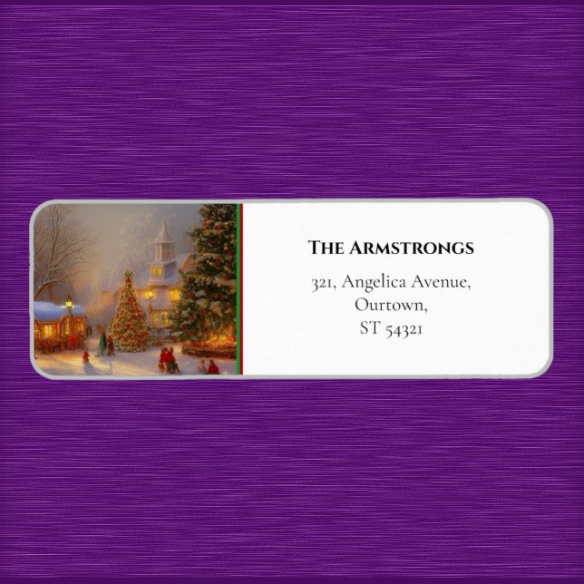 Étiquette Villages pittoresques Arbres de Noël Tchèques (Créateur téléchargé)